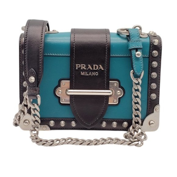 Prada Handbags - Authentic Prada Cahier Leather Shoulder Bag
